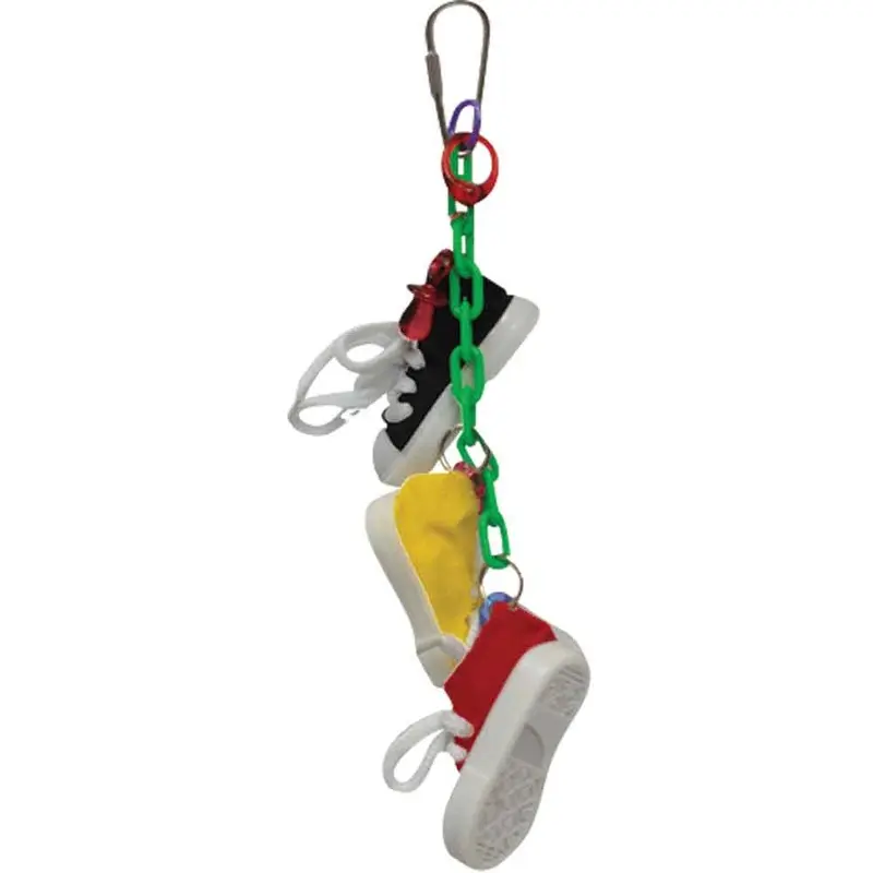 HAPPY BEAK BIRD TOY - SNEAKERS ON A LINE
