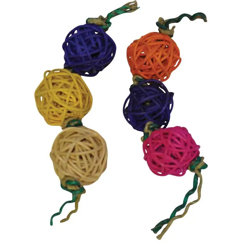 Java Style Bird Toy - Meatball Stringers - Sm - 2pk