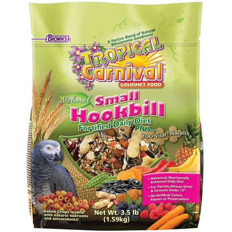NAT.TROPICAL CARNIVAL SMALL HOOKBILL FOOD - 3.5 LB.
