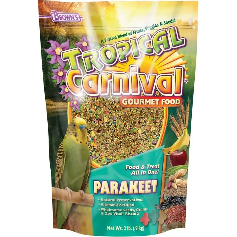 TROPICAL CARNIVAL GOURMET FOODS FOR PARAKEETS - 2 LB.