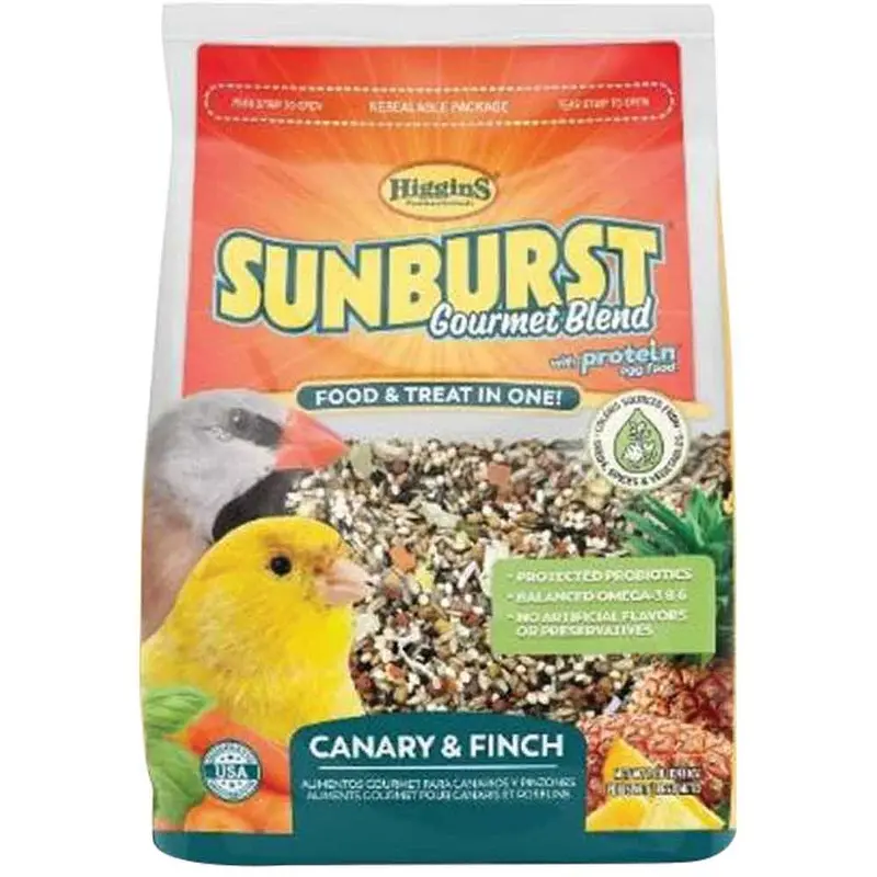 HIGGINS - SUNBURST - CANARY AND FINCH FOOD - 2 LB.