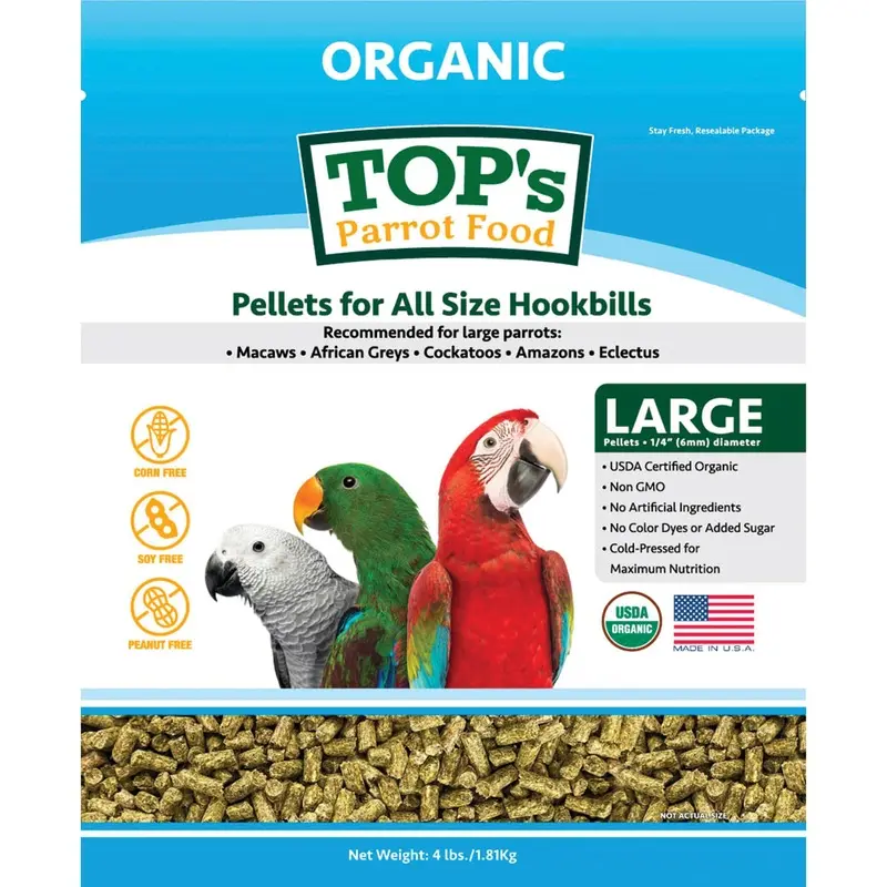 TOPs Parrot Food - Parrot Pellets - 4 lb
