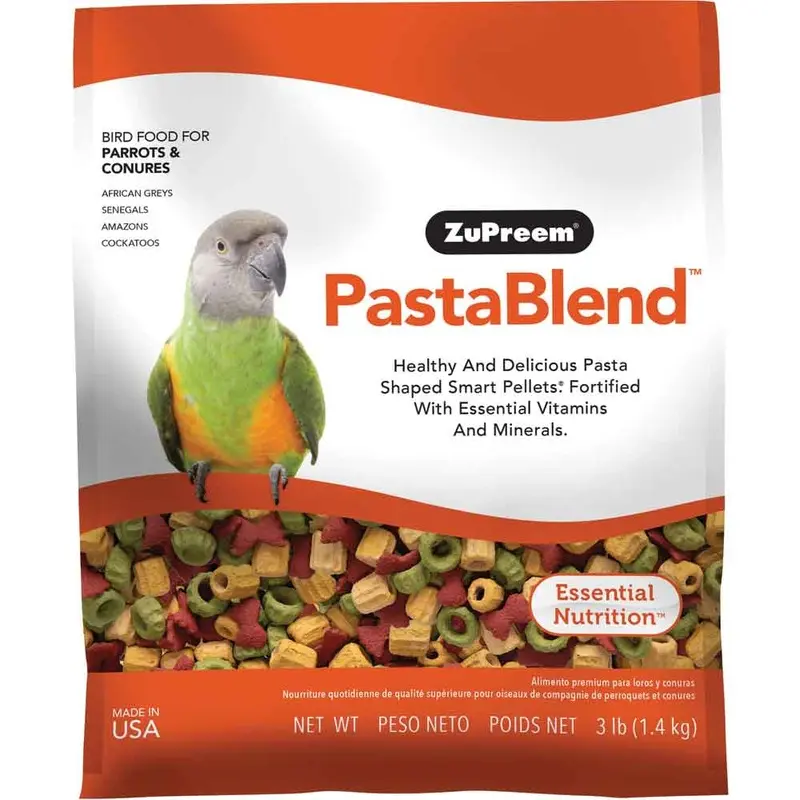 ZuPreem - Pasta Blend - Parrots & Conures - 3 lb