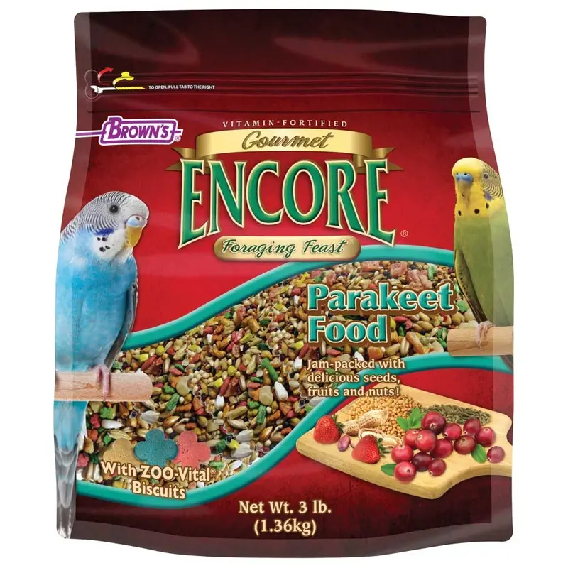 FM Brown Encore Gourmet Foraging Feast Parakeet Food - 3 lb
