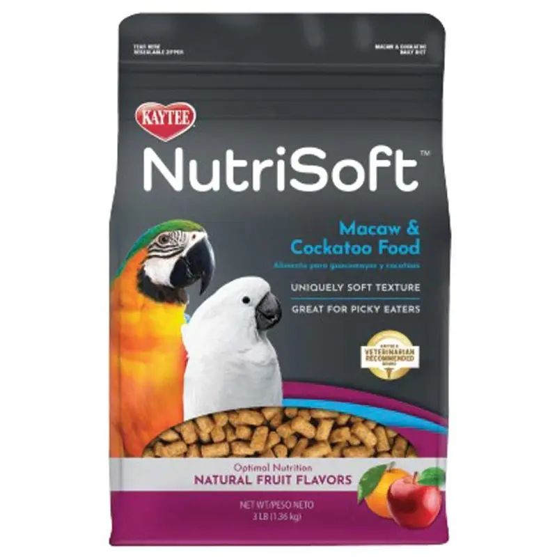KAYTEE NUTRISOFT BIRD FOOD - COCKATOO & MACAW - 3 LB