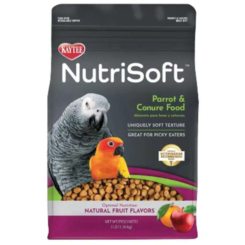 KAYTEE NUTRISOFT BIRD FOOD - CONURE & PARROT - 3 LB