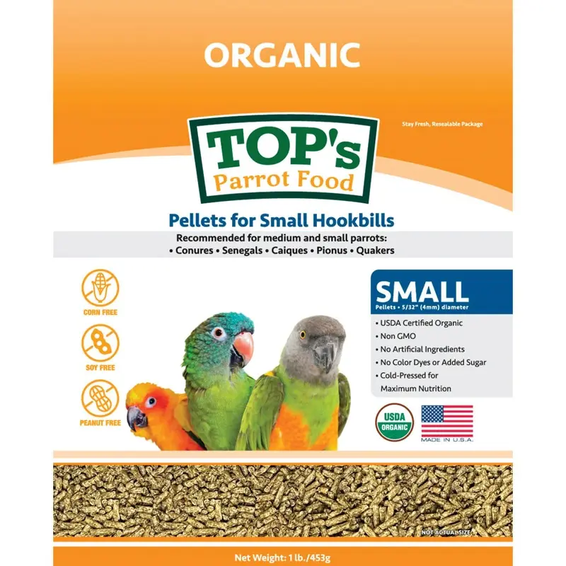 TOPs Parrot Food - Small Pellets - 1 lb