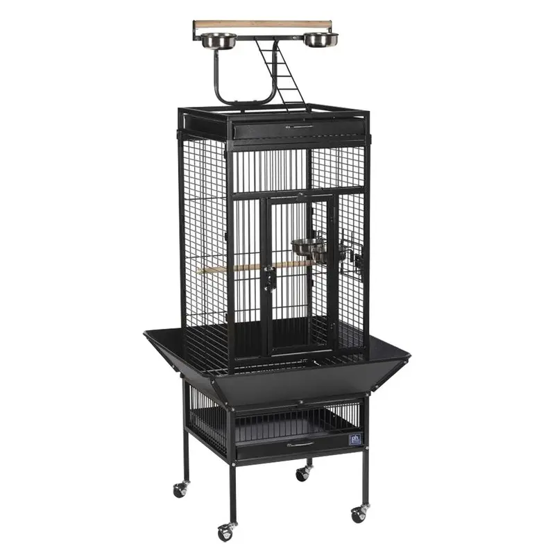 Select Cockatiel Cage - 18 in. x 18 in. x 57 in. - Black