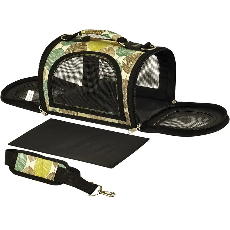 The Excursion Pet Carrier - Tan Leaf - 12 in. x 8 in. x 8 in.