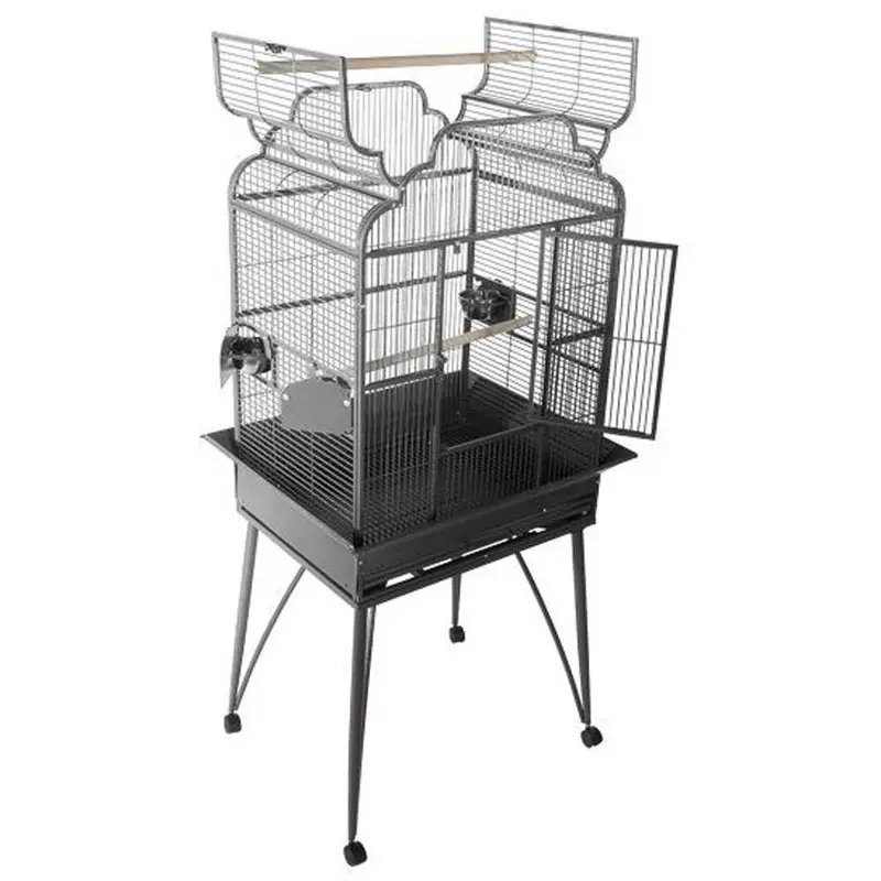 Victorian Open Top Bird Cage - 26 in  x 20 in x 65 in - ASST