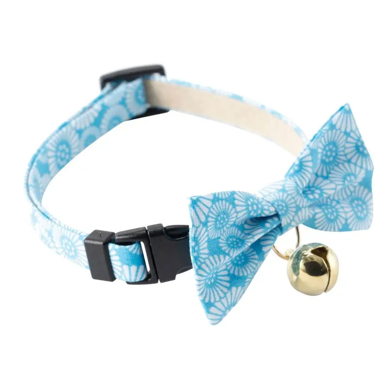 Moon-X - Kiku Ribbon Bow Tie Baby Blue Cat Collar