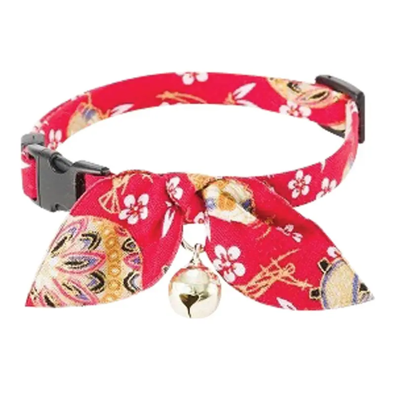 Moon-X - Kimono Bow Tie Red Cat Collar