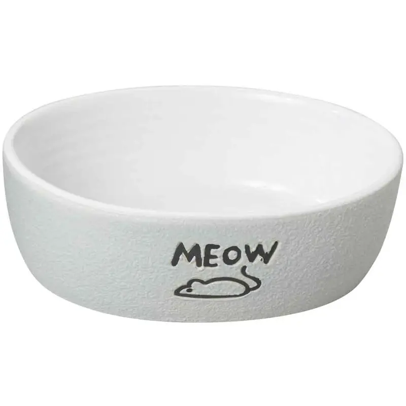 Nantucket Meow Cat Dish - Gray - 5 in.