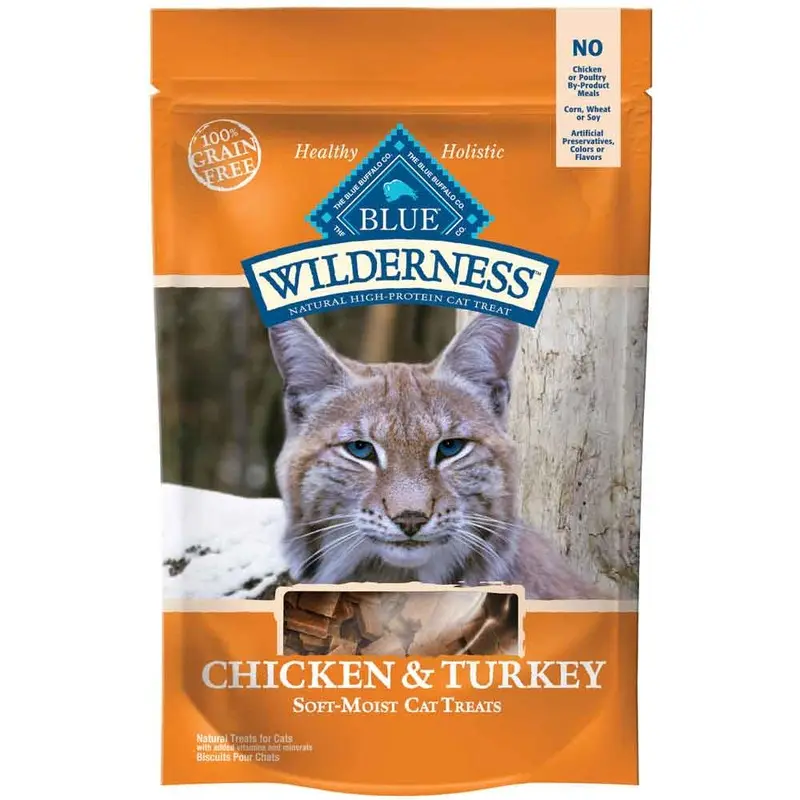 Blue Buffalo Wilderness Cat Treats-Chick.&Turk-2oz