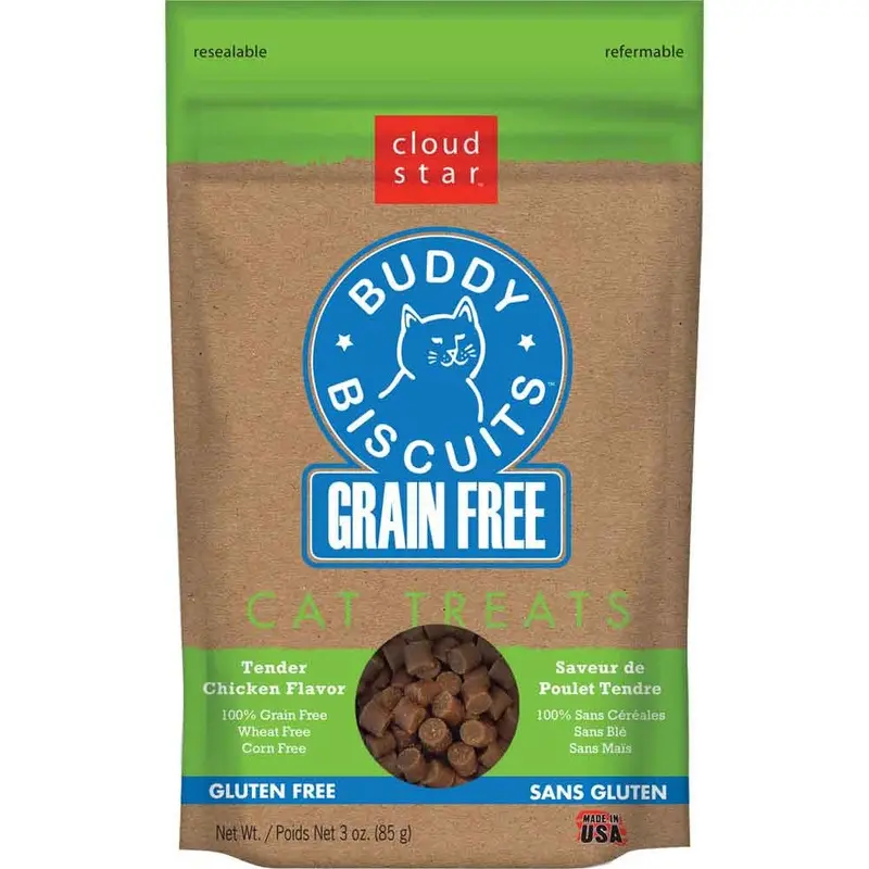 Buddy Biscuits Grain Free Cat Treats - Chicken - 3 oz.
