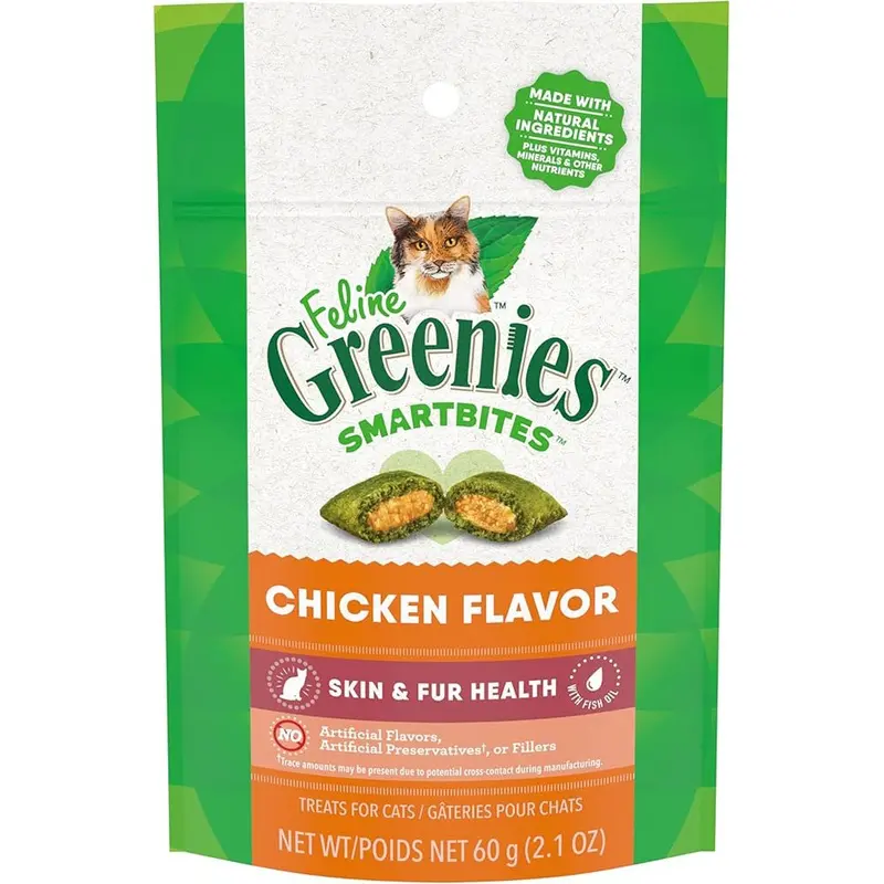 Greenies - Feline Smartbites Skin & Coat Chicken 2.1oz