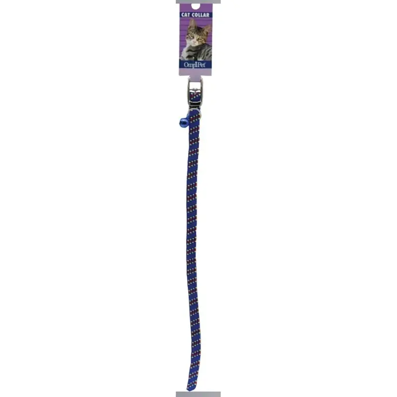 Signature Stretch Cat Collar - Kwik Klip - Blue - 8-14 in