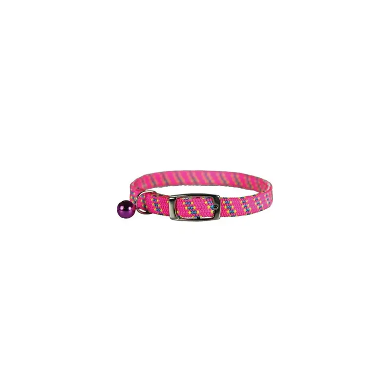 Signature Stretch Cat Collar - Kwik Klip - Neon Pink - 8-14 in