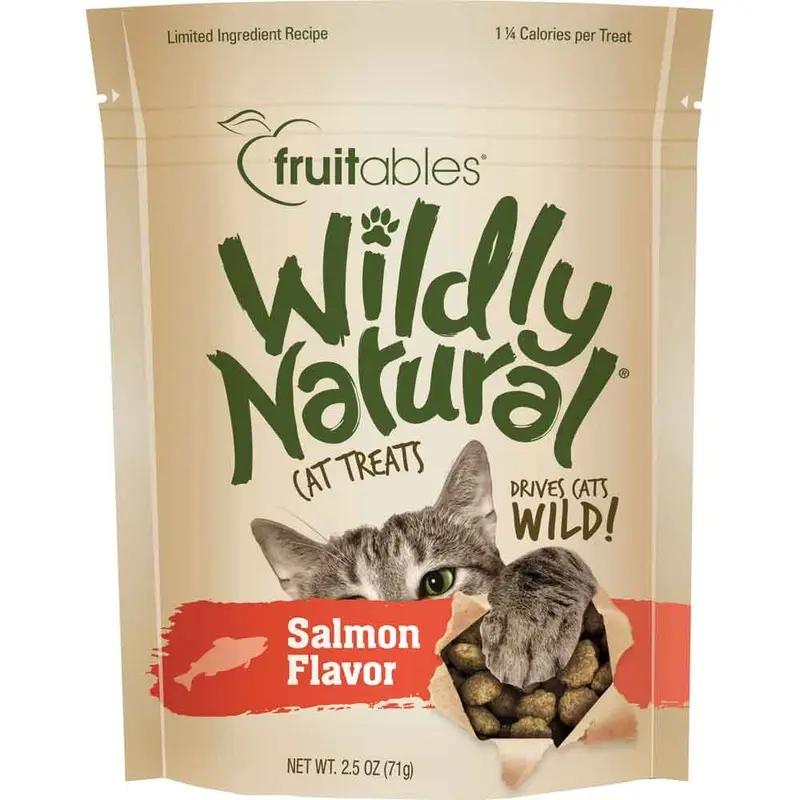 Fruitables Wildly Natural Cat - Salmon Treats - 2.5 oz
