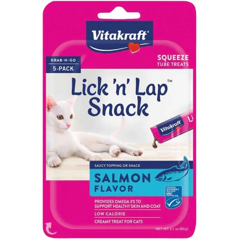 Vitakraft - Lick N Lap - Salmon - Cat - 5 pack