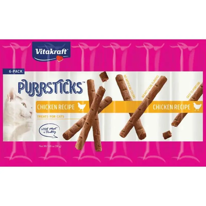Vitakraft - Purrsticks Cat Treat - Chicken - 6 pack