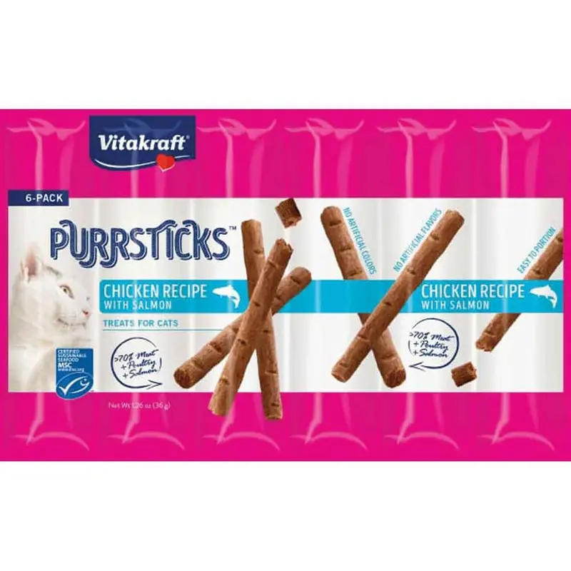 Vitakraft - Purrsticks Cat Treat - Salmon - 6 pack