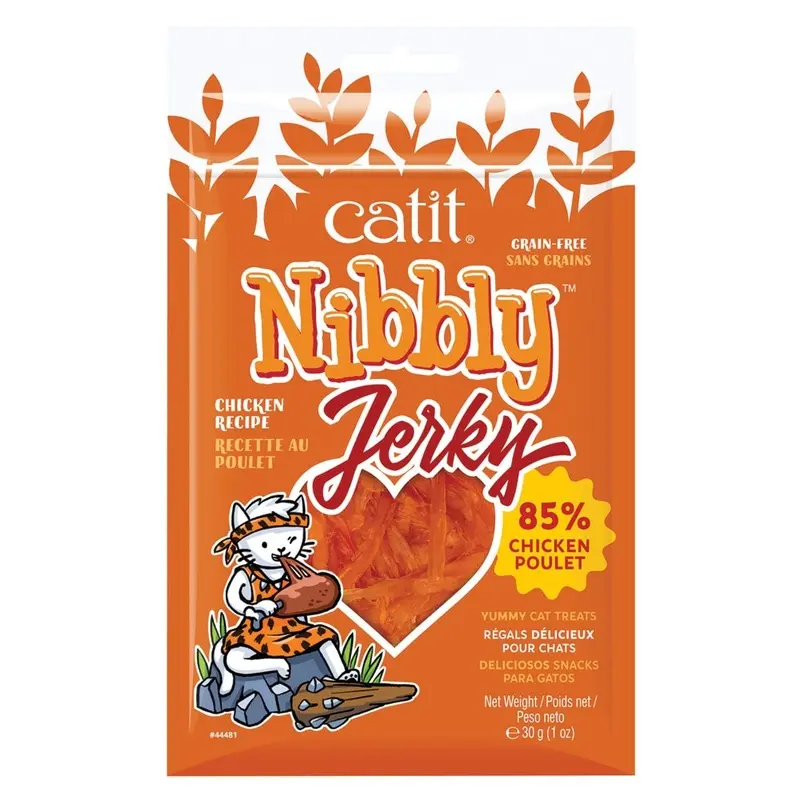CATIT - NIBBLY JERKY CHICKEN RECIPE CAT TREAT 1OZ.