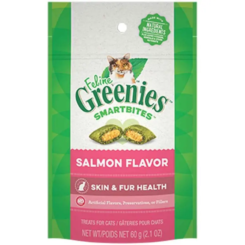 Greenies Feline Smartbites Skin & Fur - Salmon - 16 oz