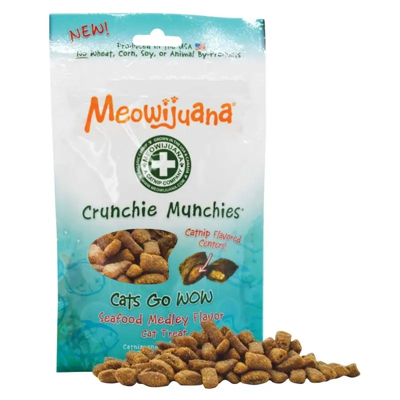 Meowijuana Seafood Medley Cat Treat - 3 oz