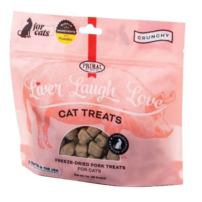 Primal Cat Treats - Liver, Laugh, Love - Simply Pork - 1.5 oz