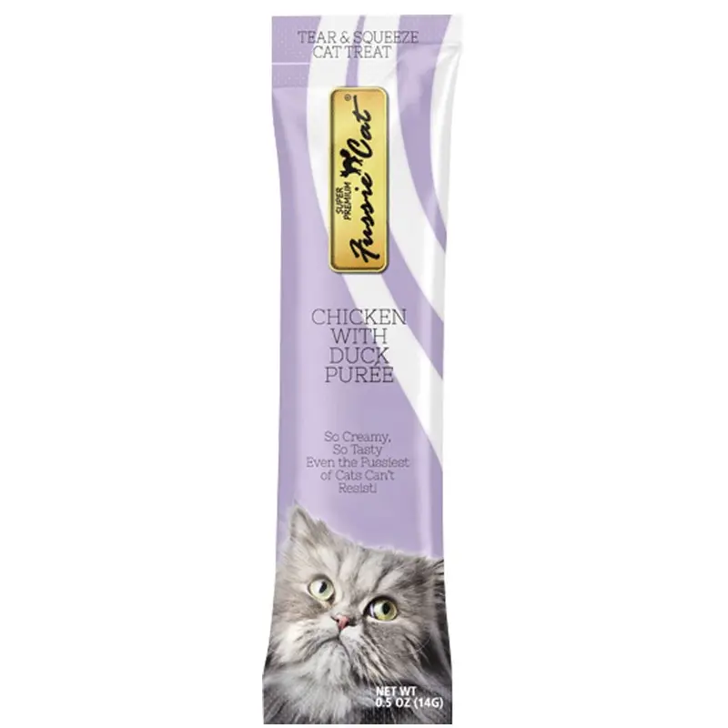 Fussie Cat - Chicken & Duck Puree Treat 4pk.