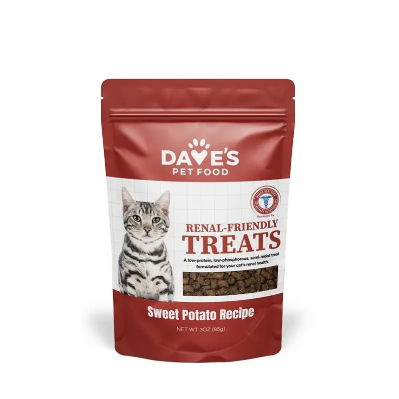 Daves - Renal Friendly Cat Treats - Sweet Potato - 3oz