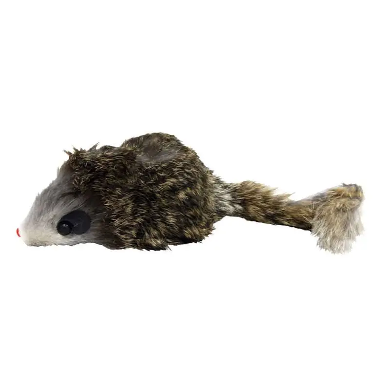 Fur Mouse with Rattling Noise - 4.5 in.