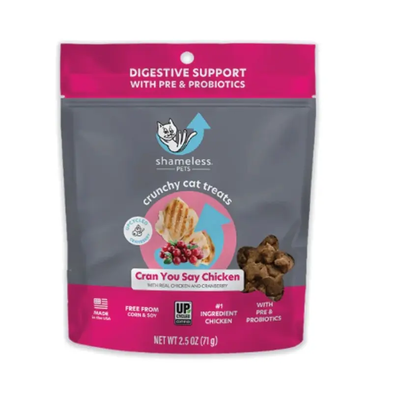 SHAMELESS CAT TREATS - CRAN YOU SAY CHICKEN - 2.5OZ