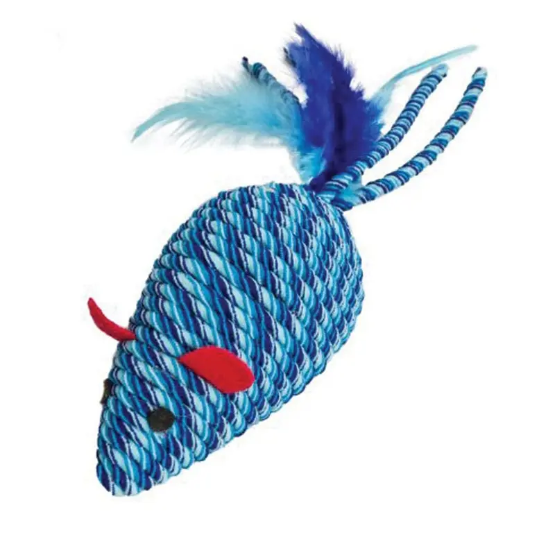 Elasteez Mouse w/ Feathers Cat Toy
