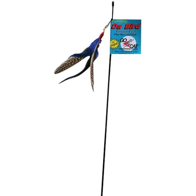 Go Cat - Da Bird W/Rod Asst. Feathers - 36 in