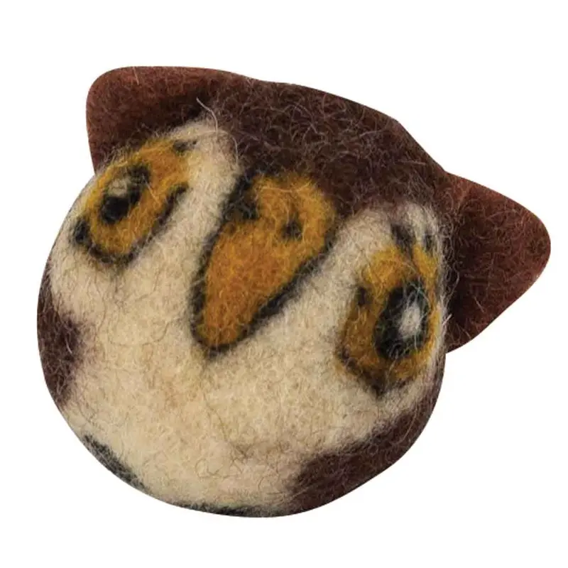 Snow Leopard Trust - Needle-Felted Cat Toy - Owl