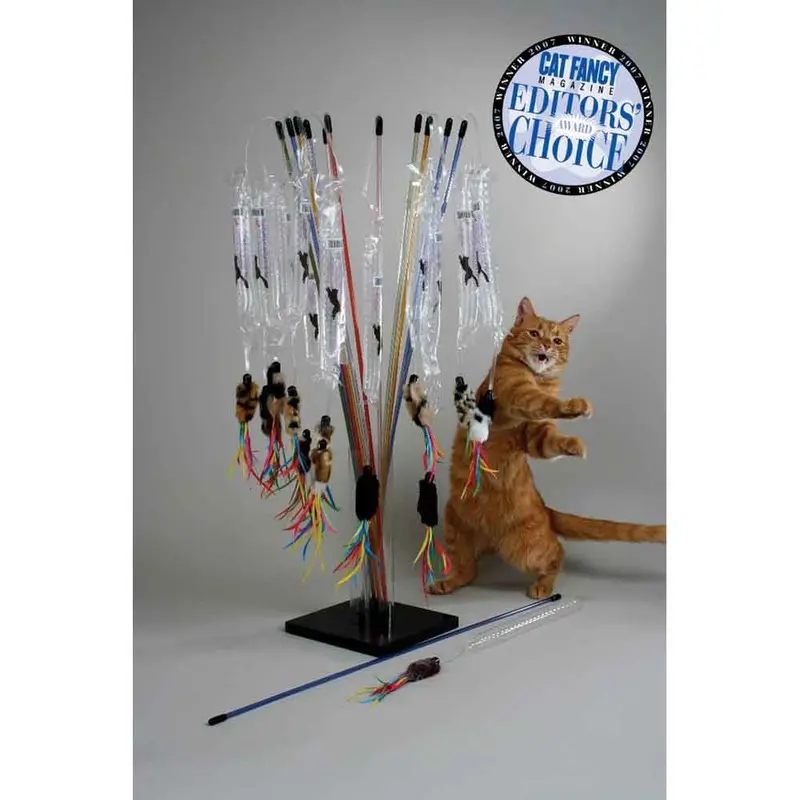 Vee - PURRfect Go-Fur-It Cat Toy - 32 in. Flex Wand