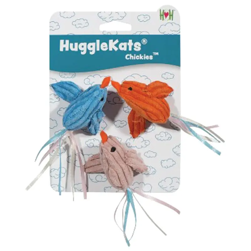Hugglehounds - Chickies Cat Toy 3pk.