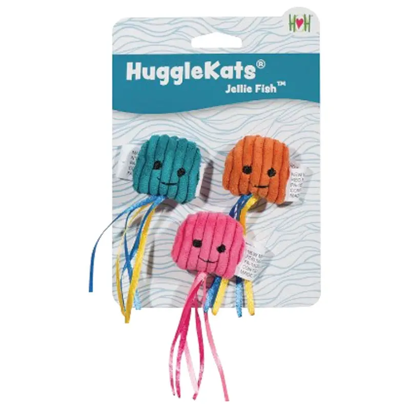Hugglehounds - Jellie Fish Cat Toy 3pk.