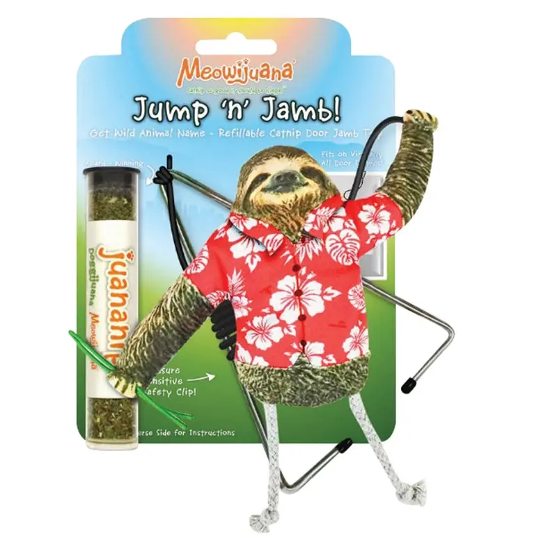 Meowijuana - Door Jump n' Jamb Get Wild Sloth Cat Toy