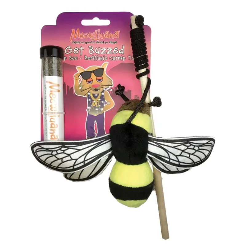 Meowijuana - Get Buzzed Bee Wand Teaser Cat Toy