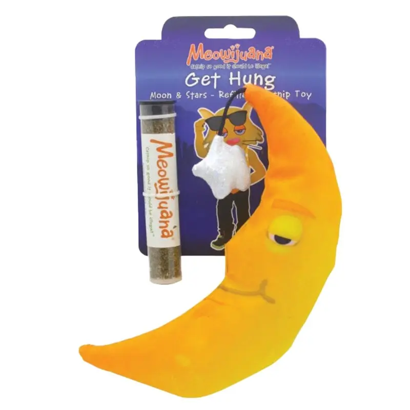Meowijuana - Get Hung Moon & Stars Cat Toy