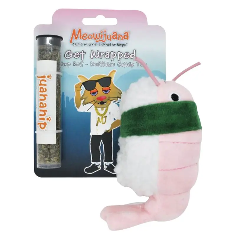 Meowijuana - Get Wrapped Shrimp Sushi Roll Cat Toy