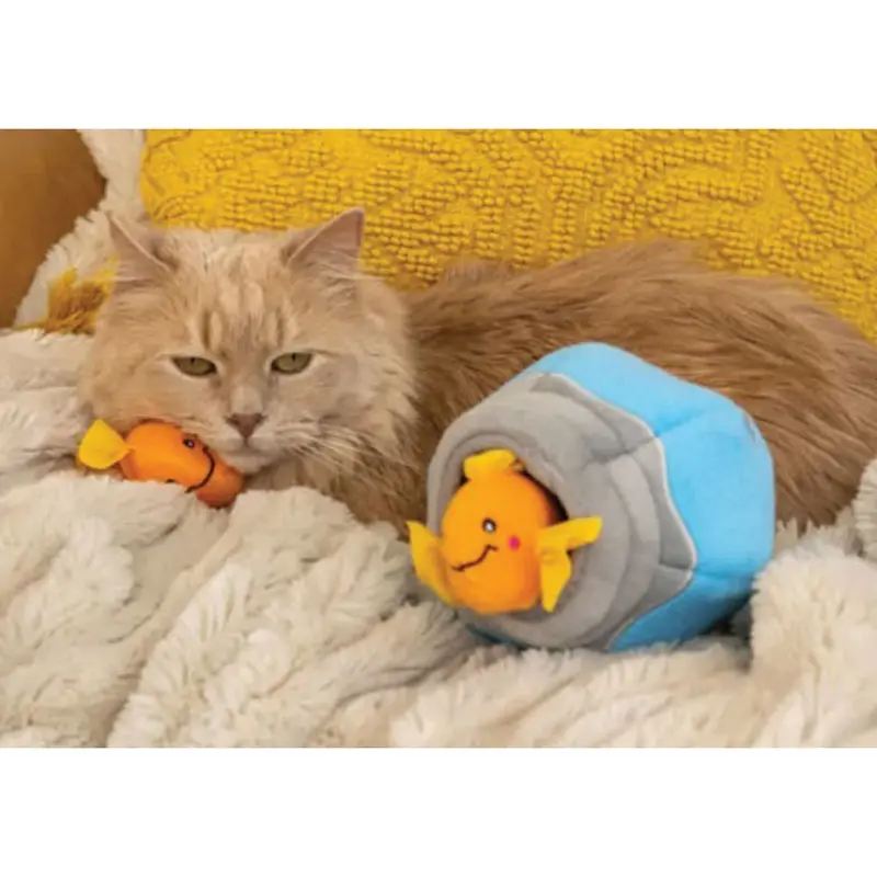 ZippyClaws Cat Toy - Burrow - Fish in Bowl