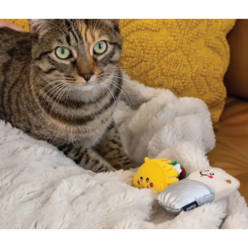 ZippyClaws Cat Toy - Nomnomz - Taco & Burrito - 2 pk