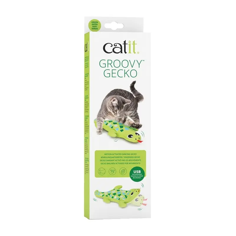 Catit - Groovy Green Gecko Cat Toy