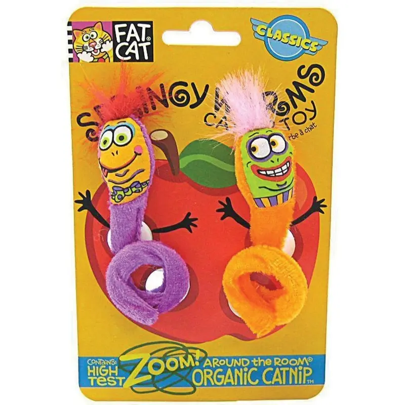 Fat Cat - Classic Springy Worms Cat Toy 2pk.