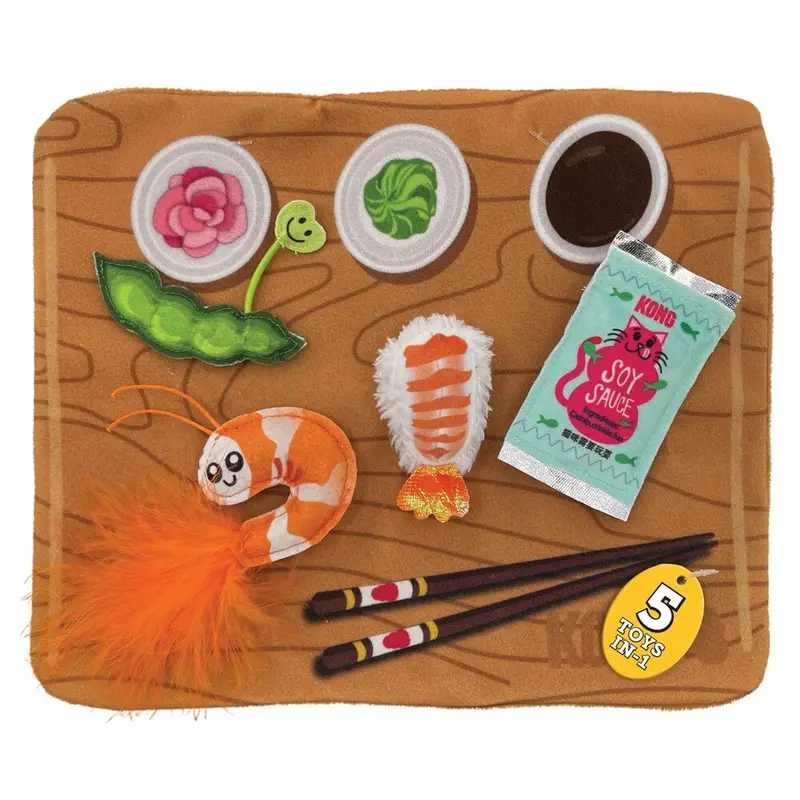 Kong - Pull-A-Partz Sushi Cat Toy Mat