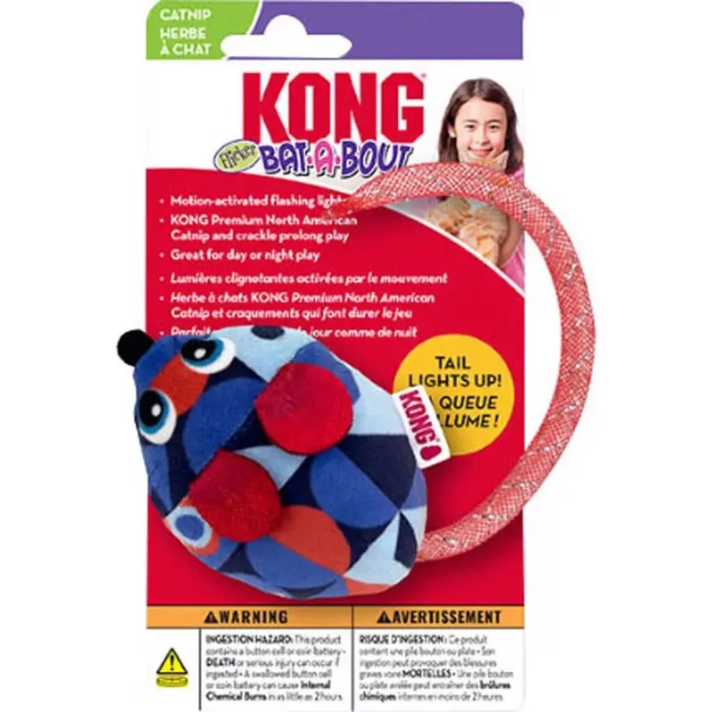 Kong - Bat-A-Bout Flicker Mouse Cat Toy
